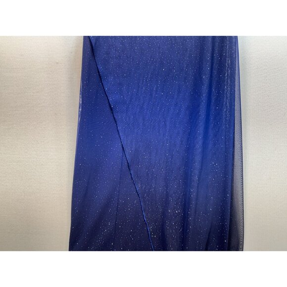 Jump Apparel Co. By Wendye Chaitin Y2K Women's Cocktail Maxi Dress Sz 9/10 Blue - Picture 12 of 13